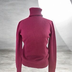 Brooks Brothers Women's Cowl Turtleneck Sweater - Deep Red